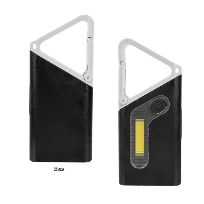 White trim carabiner torch shown standing upright