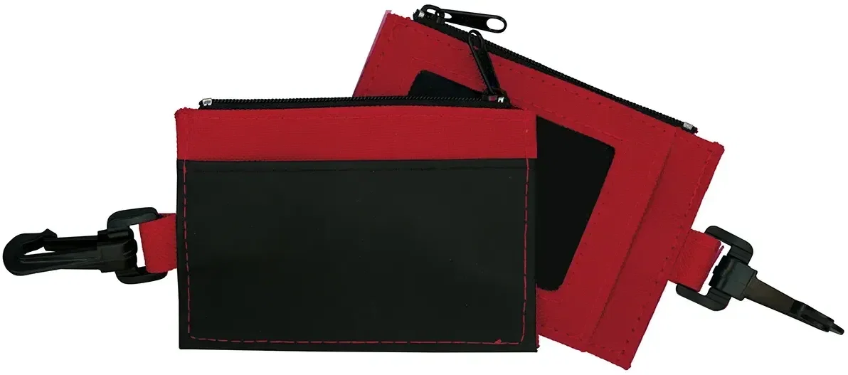 Custom Clip-On ID Holder with Zip Purse — view 2