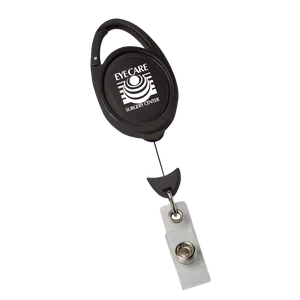 Retractable Badge Holder, Metal Carabiner Clip, 30" Cord