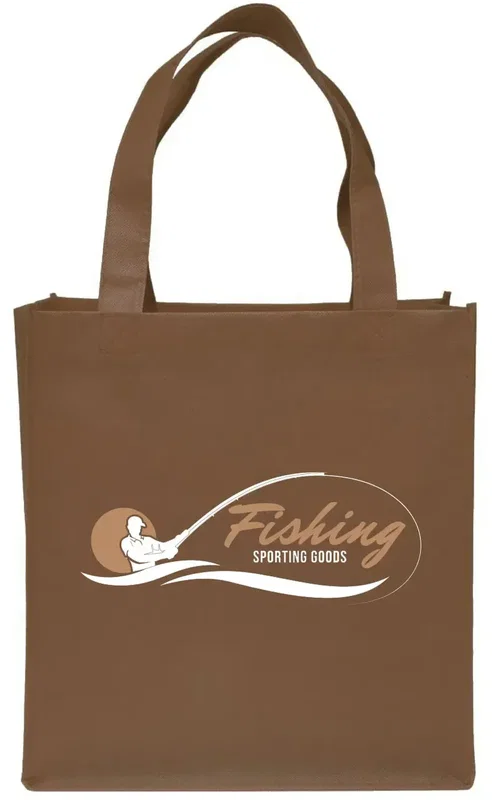 Custom Clipper Tote Bags - Personalized Non-woven Grocery Tote with Logo — view 3