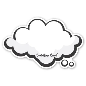Cloud Shaped Idea Generator Magnet, 5.34" x 3.38", Full-Color Imprint