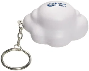 Branded Cloud Stress Reliever Key Chain