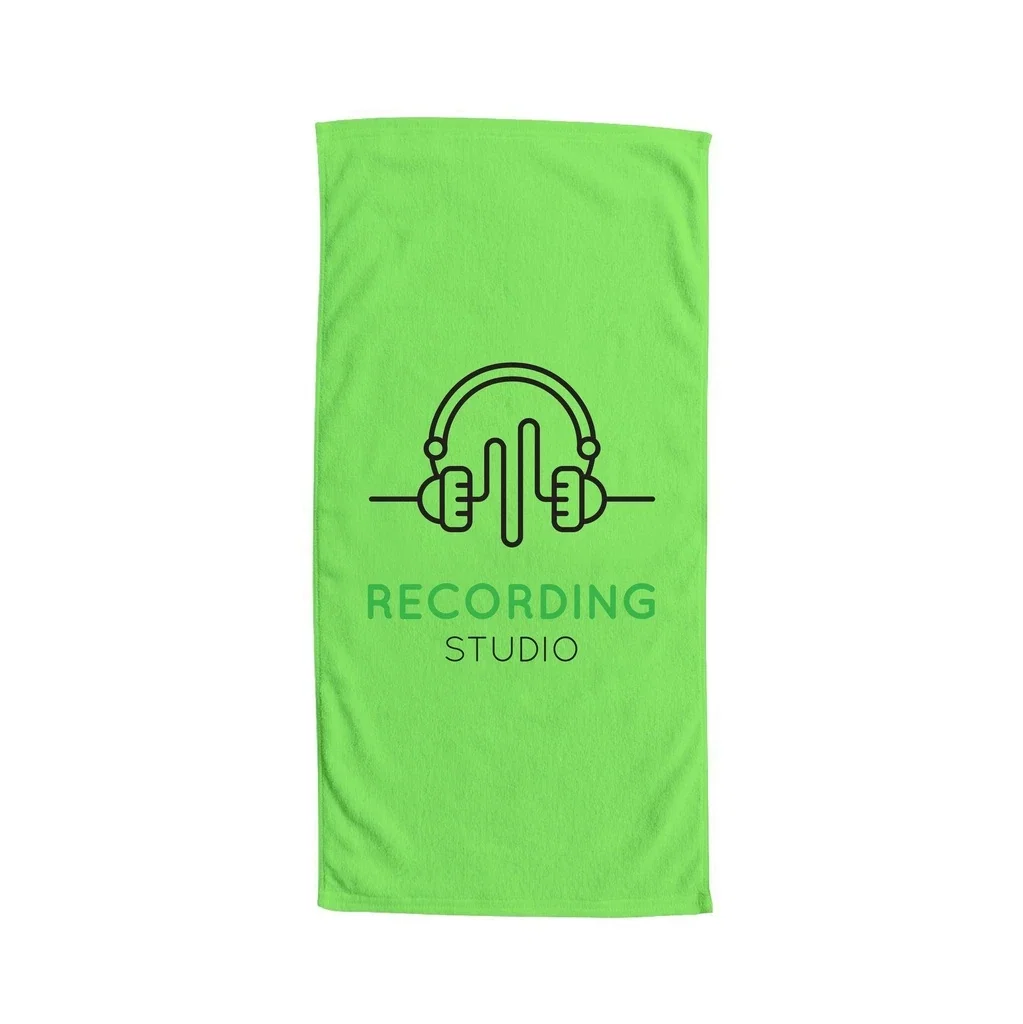 Coastal Beach Towel — Lime Green — view 2