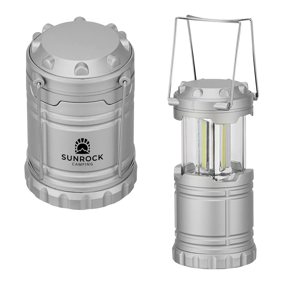 One rechargeable COB light pictured alone with the outer ring facing the camera