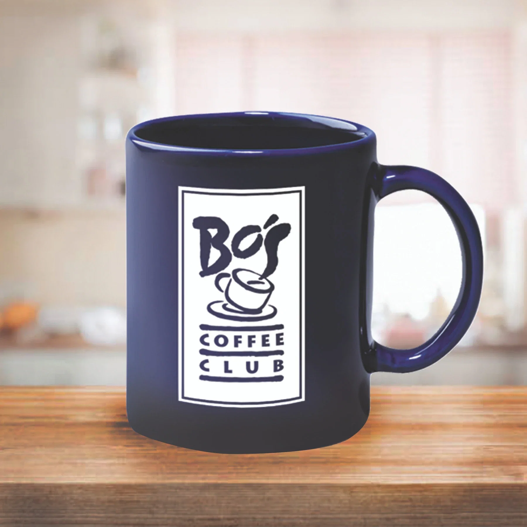 1 Color Ceramic Mug: Cobalt — view 2