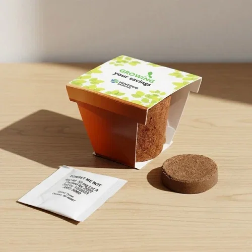 Coco Coir Planter Seed Kit detail highlighting transplantable coconut coir starter pot