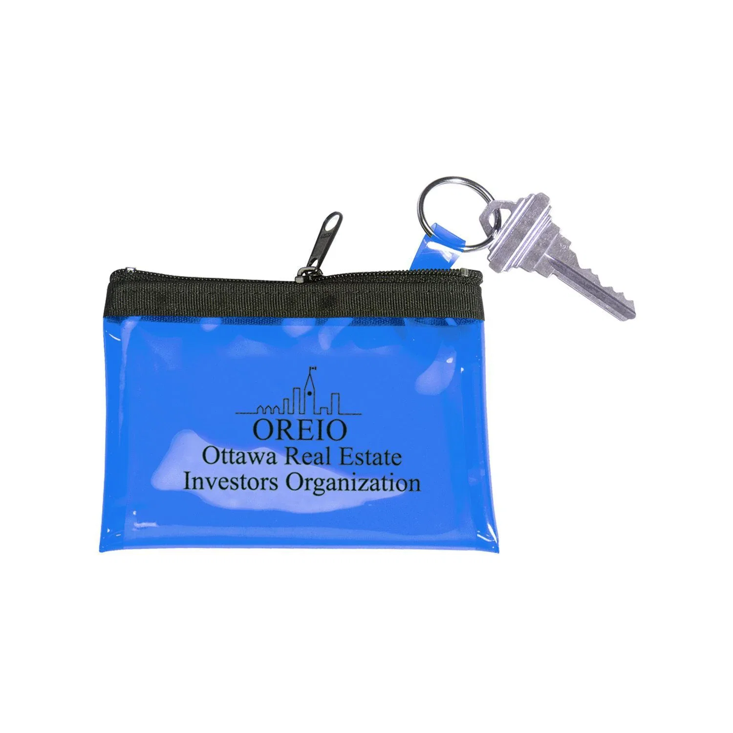 Coin Key Pouch Translucent — Blue — view 2