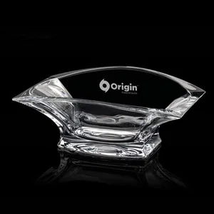 Lead Free Crystalline Bowl with Concave Tapered Sides
