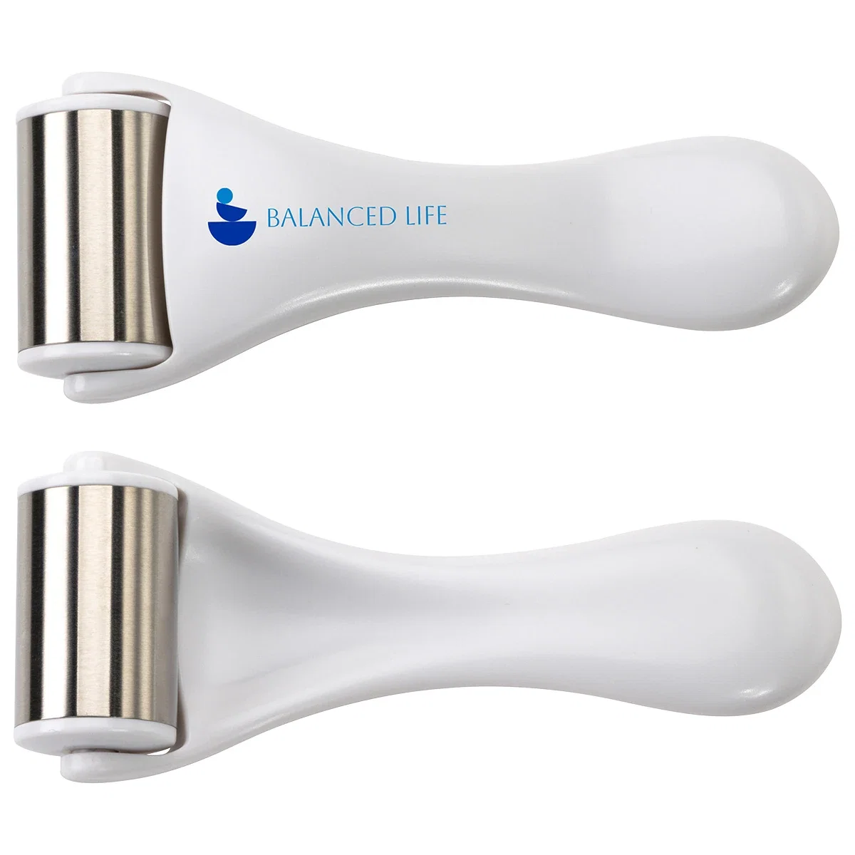 Custom Cold Therapy Massage Roller, front view of the branded massage roller