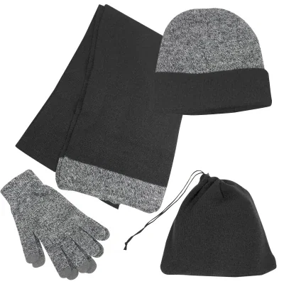 Maroon set paired with gray, laid out flat