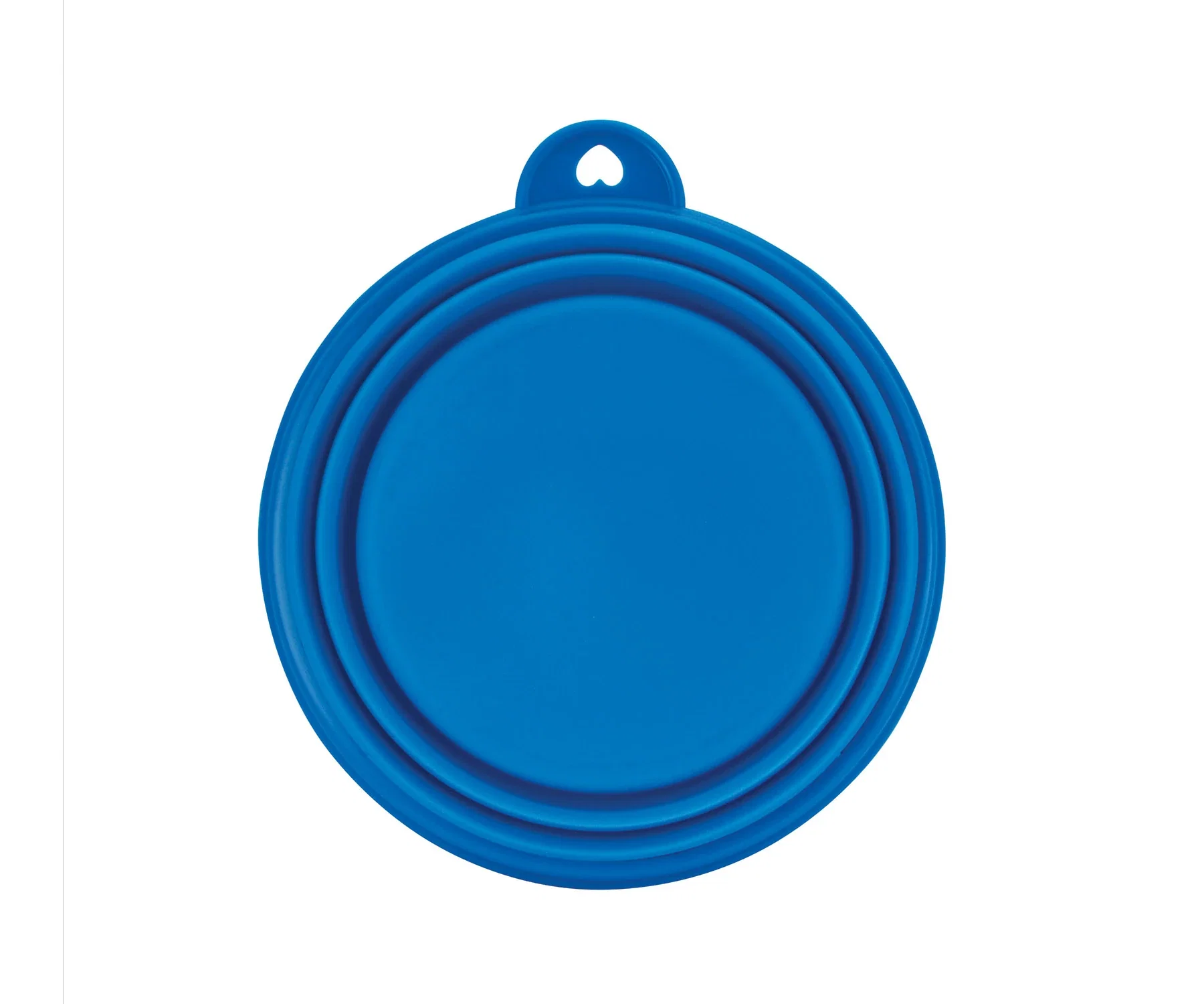 Collapsible 10 oz. Silicone Pet Bowl. Collapsible silicone travel pet bowl that folds flat for veterinary clinic giveaways, v