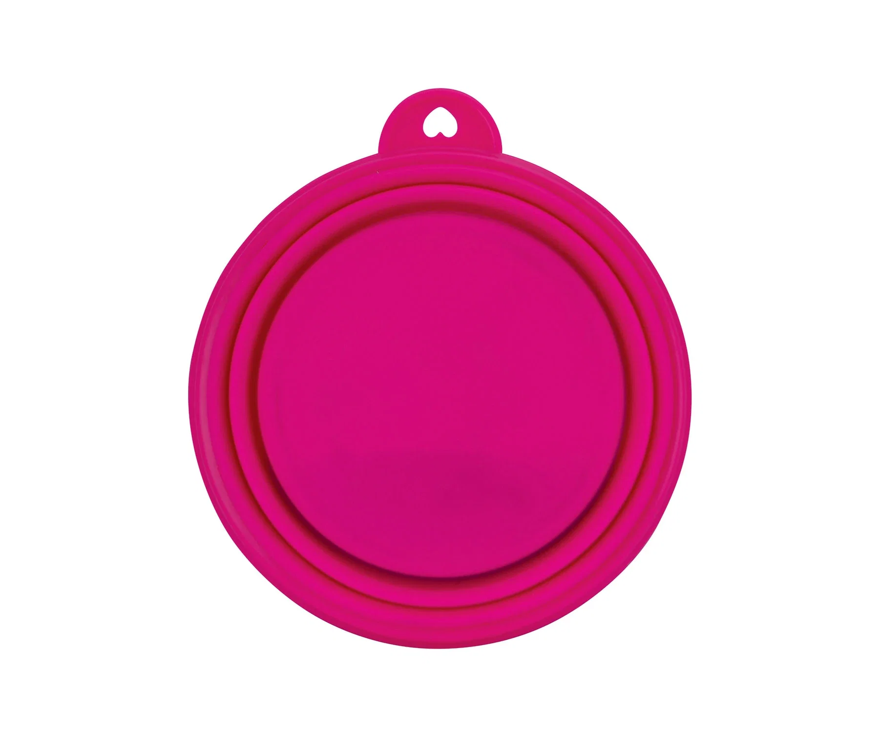 Collapsible 10 oz. Silicone Pet Bowl. Collapsible silicone travel pet bowl that folds flat for veterinary clinic giveaways, v
