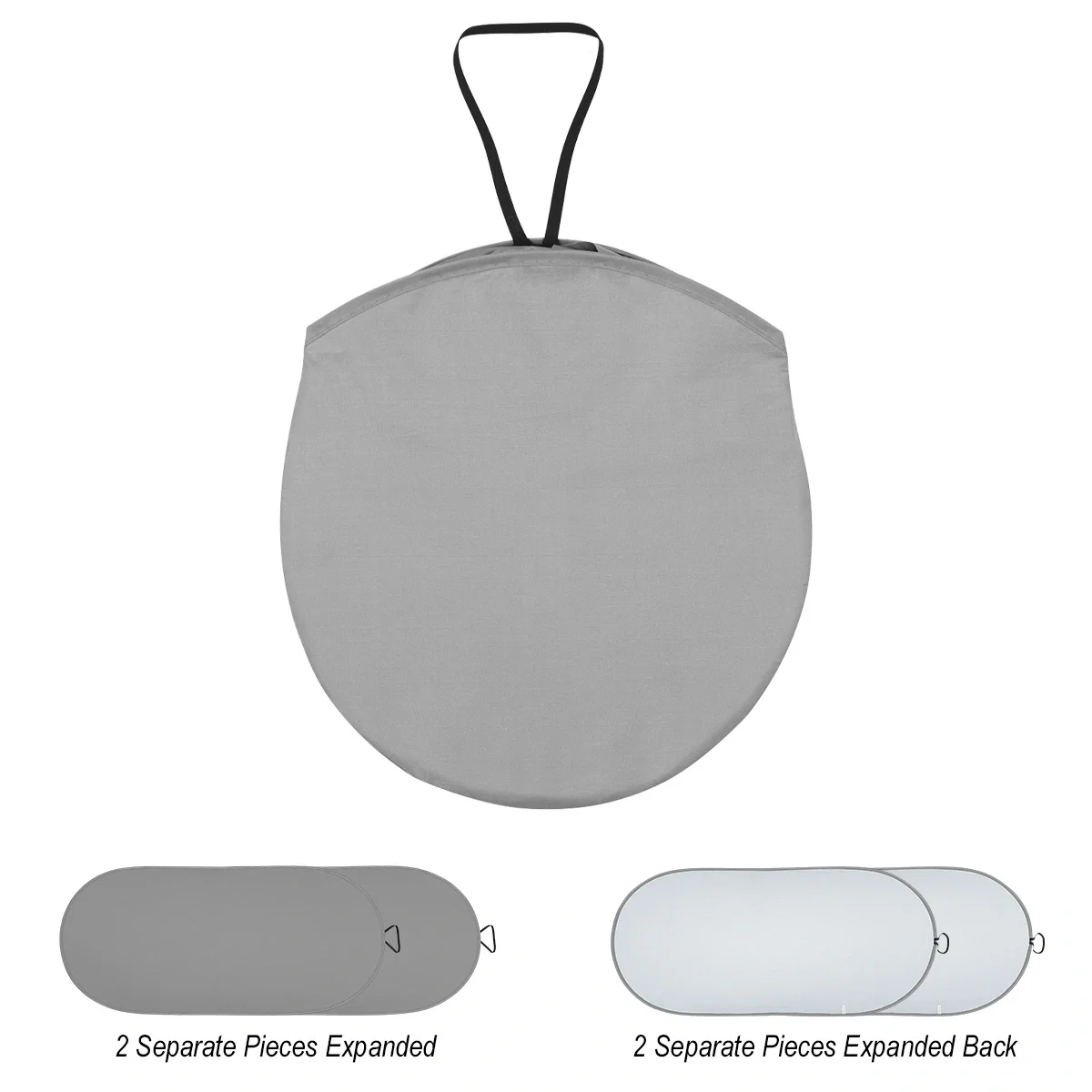 Shade folded into its case for easy glovebox storage