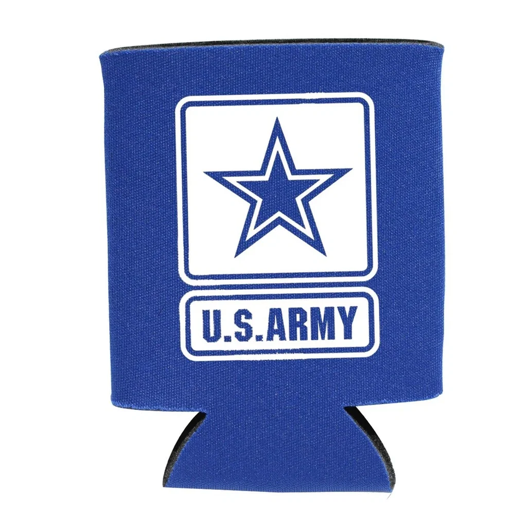 Collapsible Can Cooler — Blue — view 4