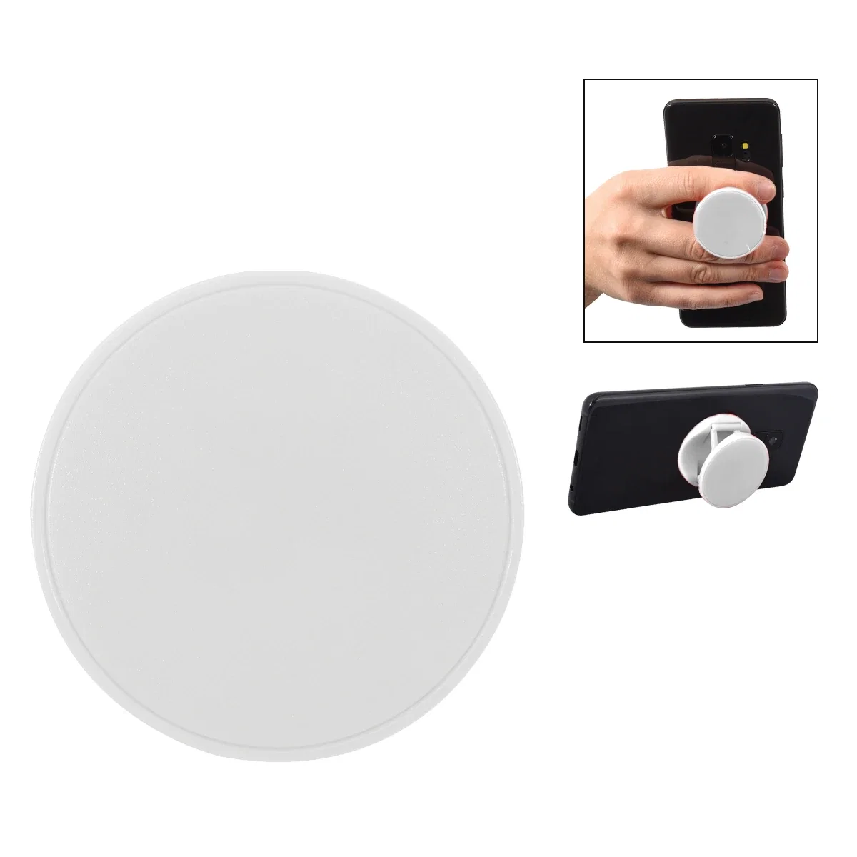 Collapsible Phone Grip & Stand held in hand