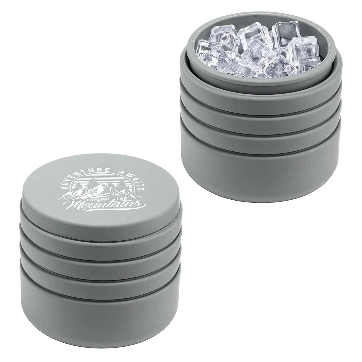 Collapsible Wine Cooler & Ice Bucket shown folded flat for storage