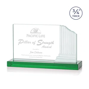 Starfire Crystal Roman Colosseum Award on Green Base
