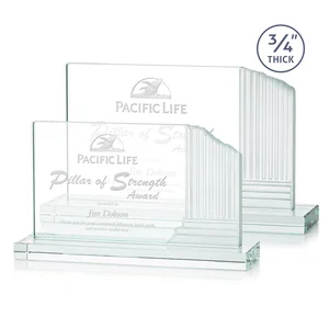 Starfire Crystal Roman Colosseum Award on Clear Base