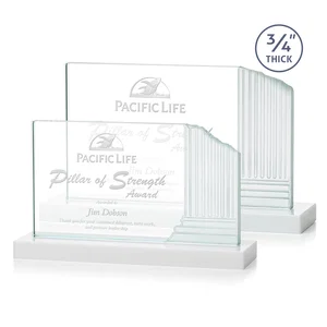 Starfire Crystal Roman Colosseum Award on White Base
