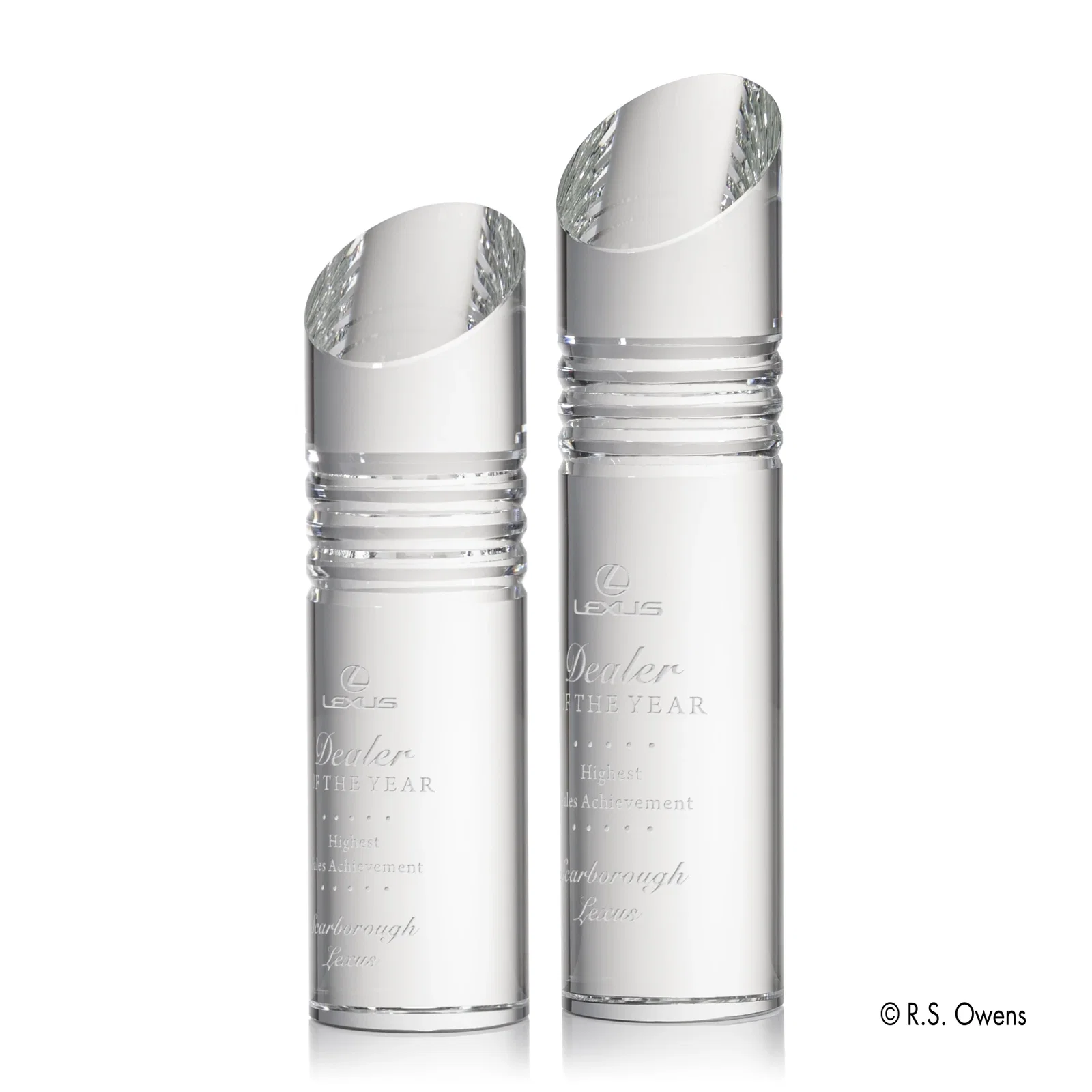 Custom Optical Crystal Classical Column Award, awards for employee recognition