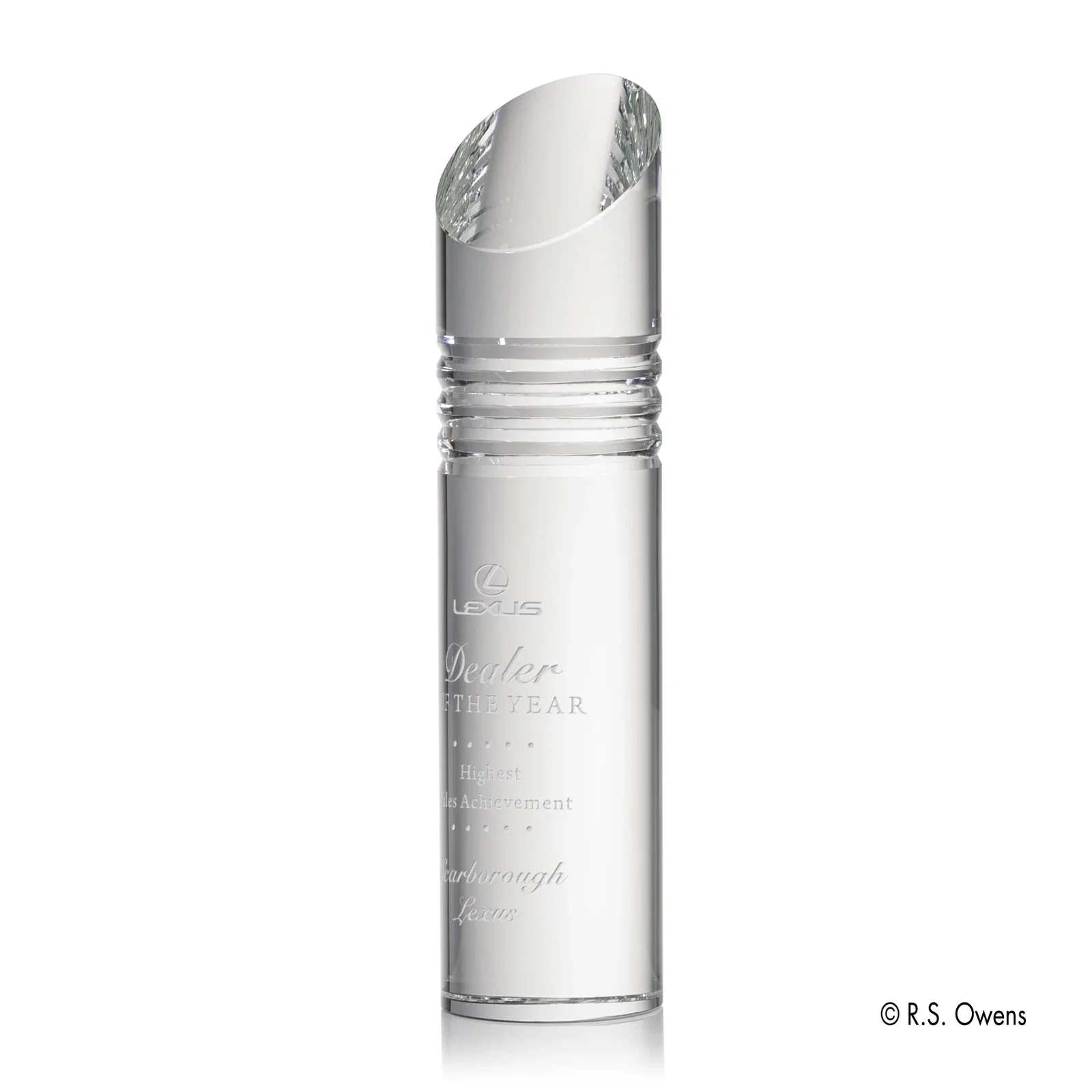 Custom Optical Crystal Classical Column Award, awards for service anniversary gifts