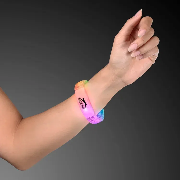 Color Change Bangle Bracelet, Light Bubbles — view 2