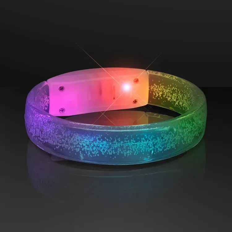 Color Change Bangle Bracelet, Light Bubbles — view 3