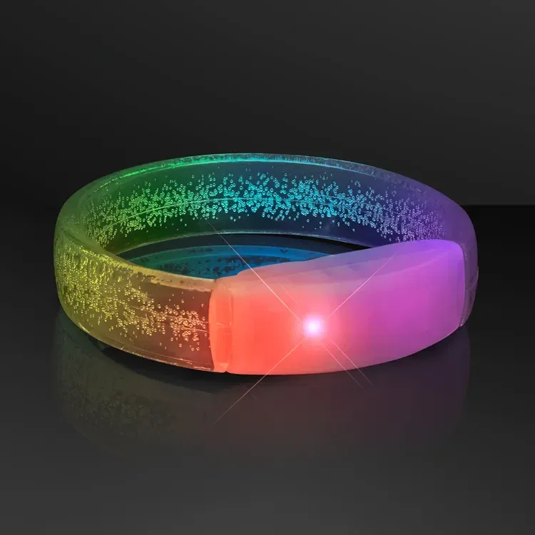 Color Change Bangle Bracelet, Light Bubbles — view 7