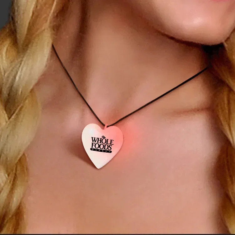 Color Changing Heart Shaped Flashing LED Fashion Necklace