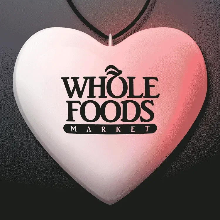 Color Changing Heart Shaped Flashing LED Fashion Necklace — view 2