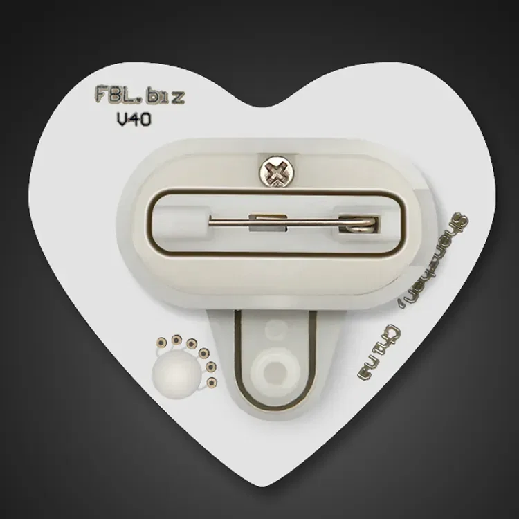 Color Changing Heart Shaped Lapel Pin — view 2