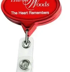 Personalized Color Chrome JUMBO Oval Badge Reel — view 2