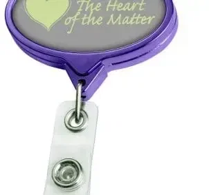 Personalized Color Chrome JUMBO Oval Badge Reel — view 4