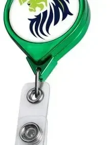 Custom Chrome JUMBO Round Badge Reel — view 3