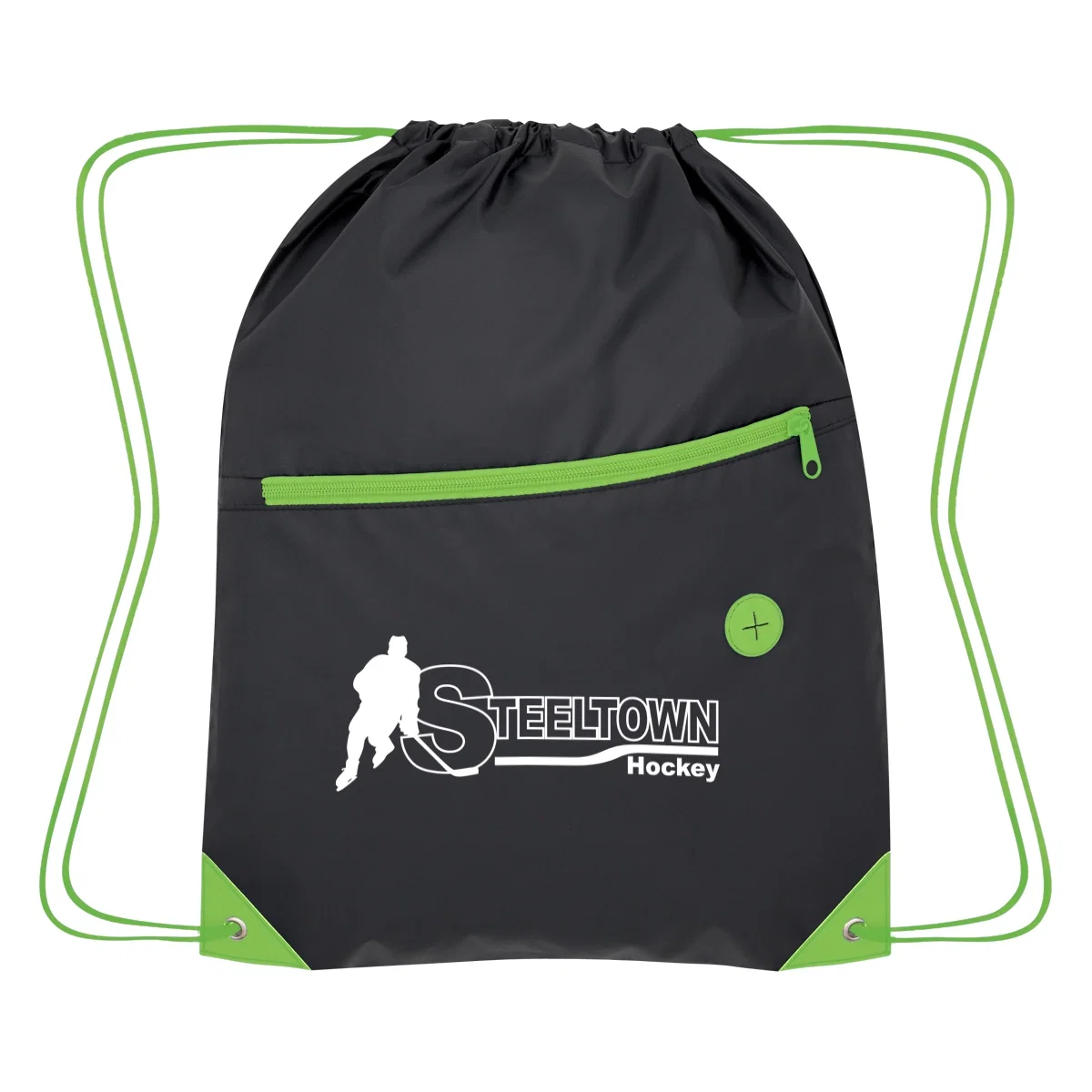 Cinch closure pulls the top of the sack tight