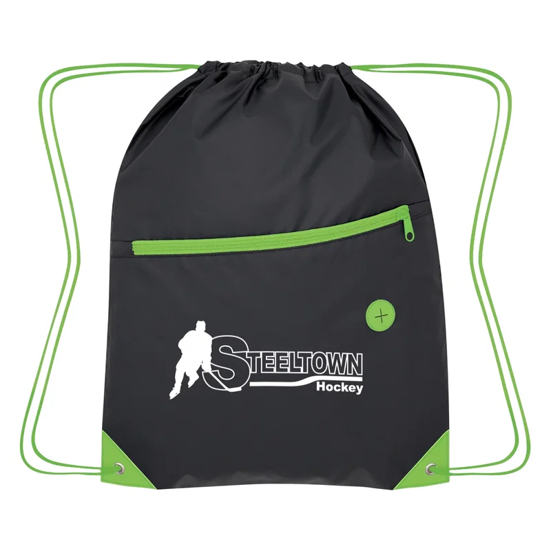 Custom Color Pop Drawstring Bag — view 3