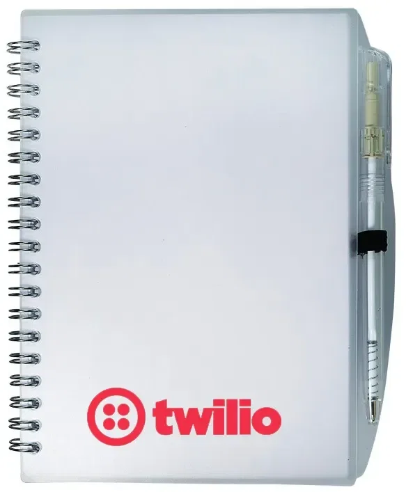 Color-Pro Spiral Unlined Notebook with Pen (5 3/4" x 7") — view 3
