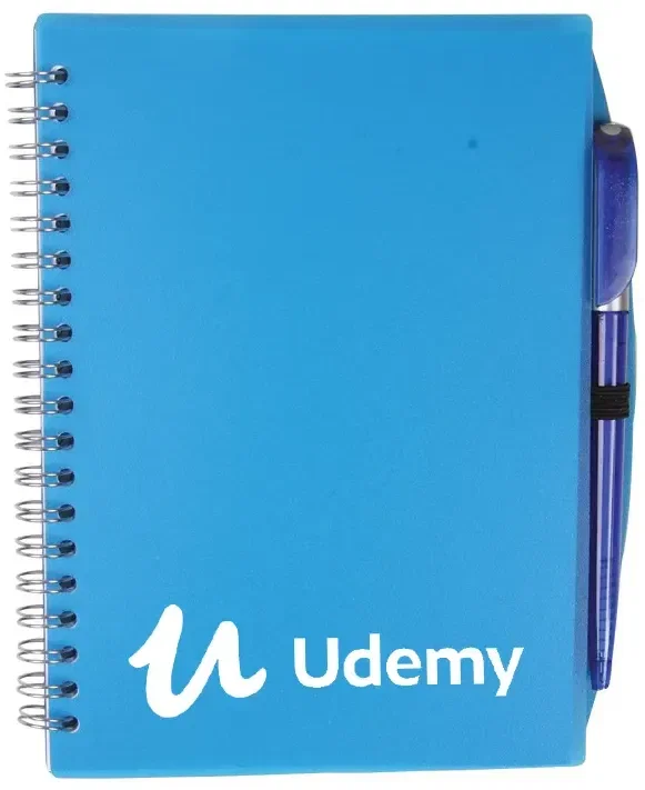 Color-Pro Spiral Unlined Notebook with Pen (5 3/4" x 7") — view 4