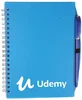 Color-Pro Spiral Unlined Notebook with Pen (5 3/4" x 7") in Translucent Blue