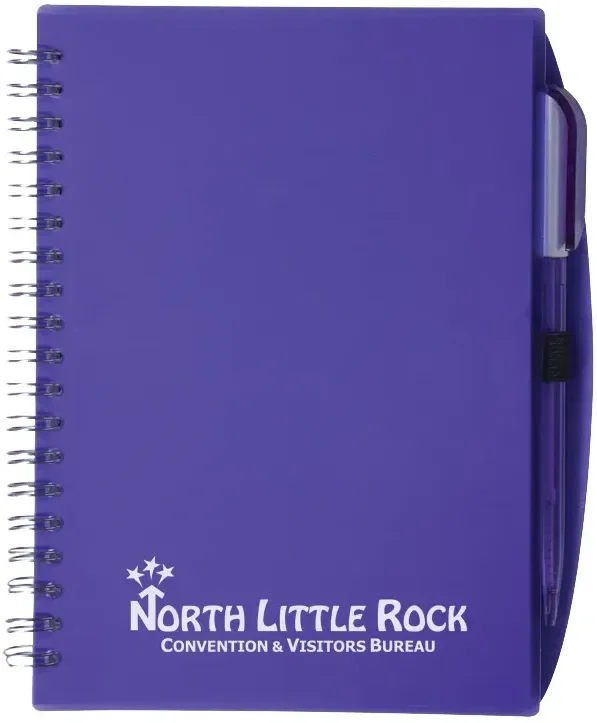 Color-Pro Spiral Unlined Notebook with Pen (5 3/4" x 7") — view 7