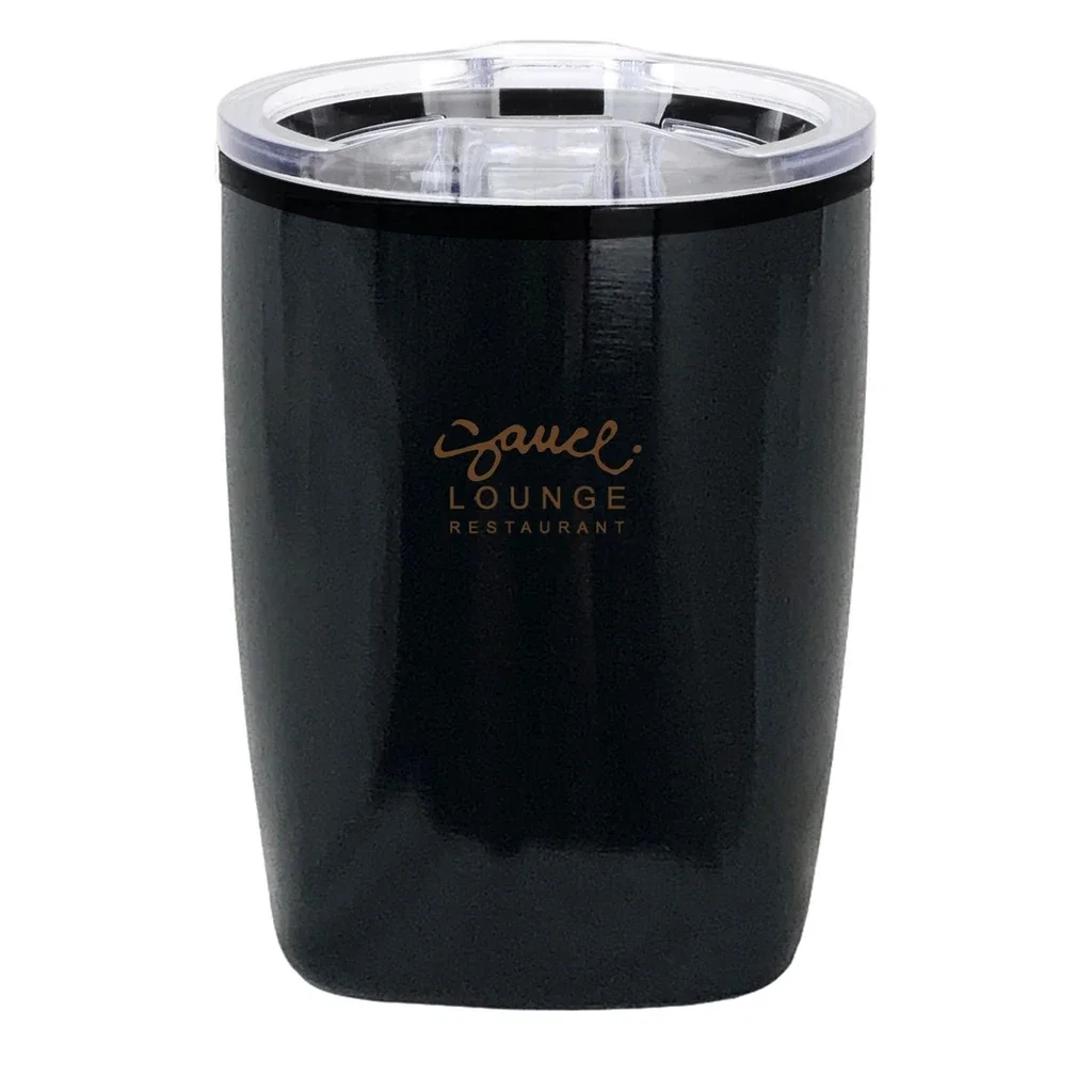 Color Splash 12 oz Stainless Steel Economy Tumbler — Black / Black