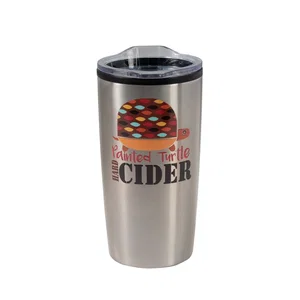Color Splash 20 oz Stainless Steel Tumbler, 3.5" x 6.75" Double-Wall, Laser Engraved