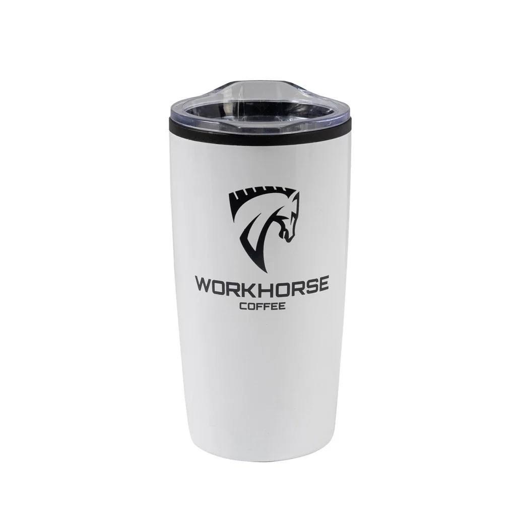 Color Splash Economy 20 oz Stainless Steel Tumbler — White — view 4