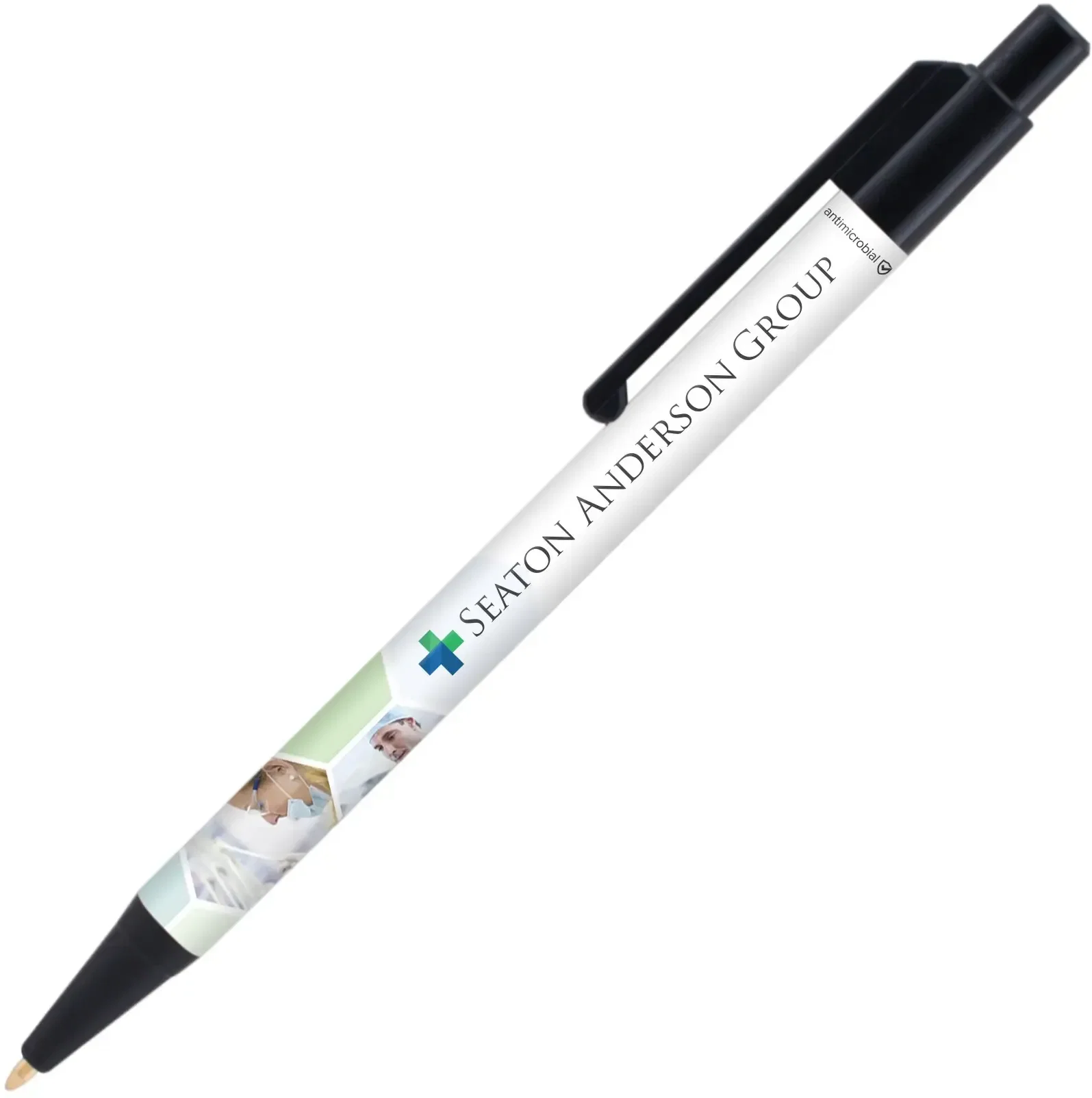 Antimicrobial Additive Click Pen (Black or Blue Ink) — view 3