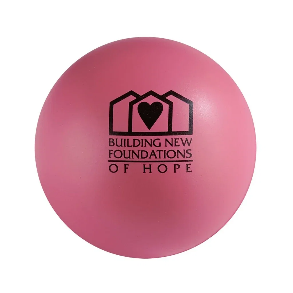 Personalized Colorbrite Stress Ball — Pink — view 2