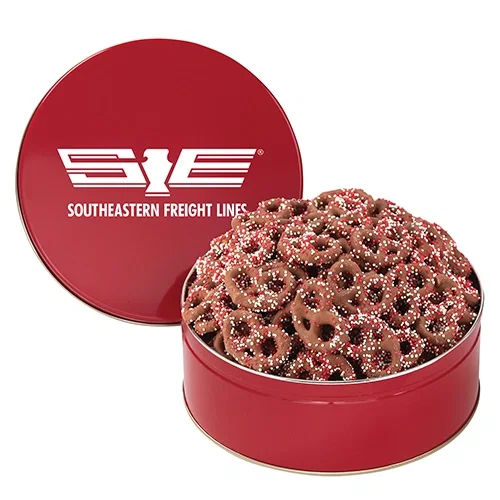 Colorful Corporate Chocolate Pretzel Tin — view 10