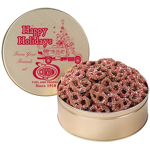 Colorful Corporate Chocolate Pretzel Tin — view 15