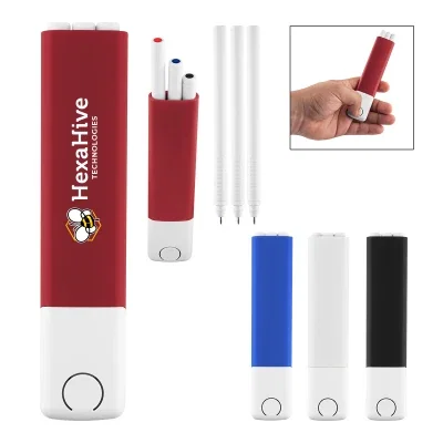 Pen kit built around a recycled plastic barrel