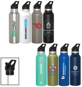 Custom Colson VacuumInsulate Water Bottle - 20oz w/ Straw