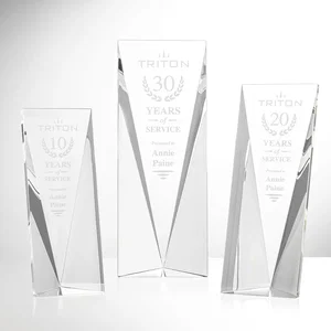 Crystal Tower Award, Converging Sides to a Pointed Base